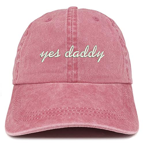 Trendy Apparel Shop Yes Daddy Embroidered Pigment Dyed Cotton Baseball Cap