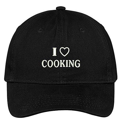 Trendy Apparel Shop I Love Cooking Embroidered Soft Cotton Low Profile Dad Hat Baseball Cap