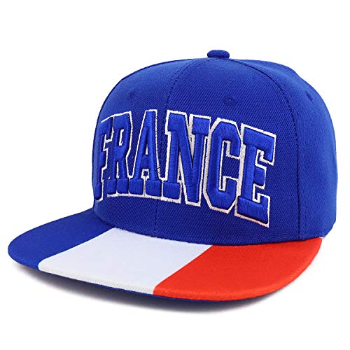 Trendy Apparel Shop Country Name 3D Embroidery Flag Print Flatbill Snapback Cap