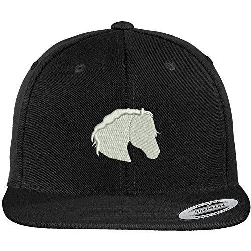 Trendy Apparel Shop Horse Head Embroidered Flat Bill Snapback Baseball Cap