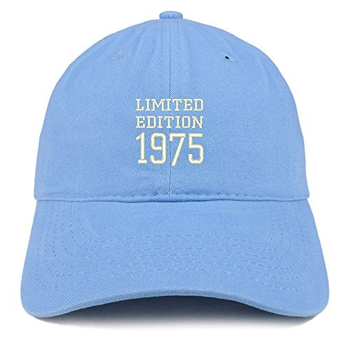 Trendy Apparel Shop Limited Edition 1975 Embroidered Birthday Gift Brushed Cotton Cap