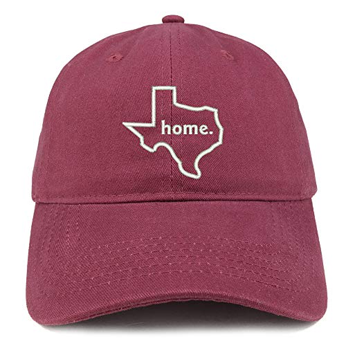 Trendy Apparel Shop Texas Home Embroidered 100% Cotton Adjustable Cap Dad Hat