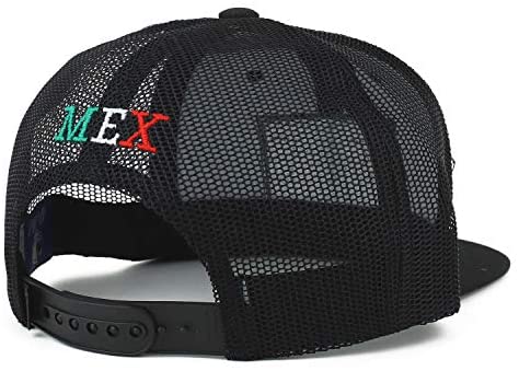 Trendy Apparel Shop Hecho Eagle Mexico Flag Mesh Trucker Linen Snapback Cap