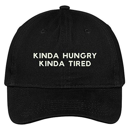 Trendy Apparel Shop Kinda Hungry Kinda Tired Embroidered Soft Cotton Adjustable Cap Dad Hat
