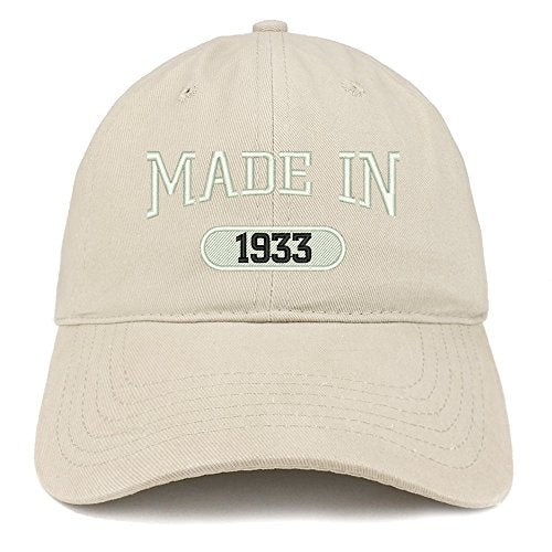 Trendy Apparel Shop Made in 1933 Embroidered 88th Birthday Brushed Cotton Cap