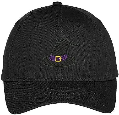 Trendy Apparel Shop Witches Hat Embroidered Halloween Theme Adjustable Baseball Cap