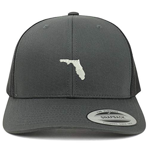 Trendy Apparel Shop Flexfit XXL Florida State Embroidered Retro Trucker Mesh Cap