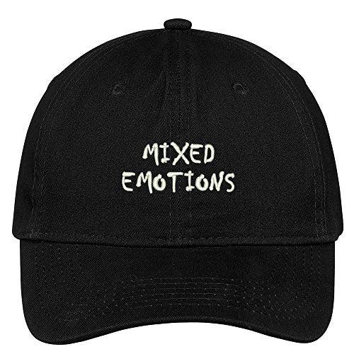 Trendy Apparel Shop Mixed Emotions Embroidered Soft Low Profile Adjustable Cotton Cap