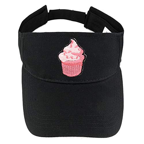 Trendy Apparel Shop Cupcake Patch Cotton Summer Visor Cap