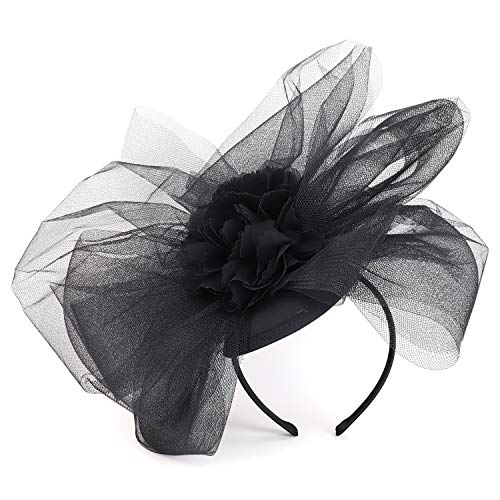 Trendy Apparel Shop Women's Mesh Flower Decorated Fashion Fascinator