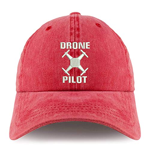 Trendy Apparel Shop Drone Operator Pilot Embroidered Pigment Dyed Unstructured Cap
