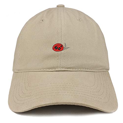 Trendy Apparel Shop Ladybug Embroidered Unstructured Cotton Dad Hat