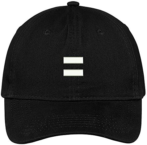 Trendy Apparel Shop Equal Sign Gay Lesbian Marriage Embroidered Soft Low Profile Adjustable Cotton Cap