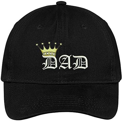 Trendy Apparel Shop Dad With Crown Embroidered Soft Brushed Cotton Low Profile Cap