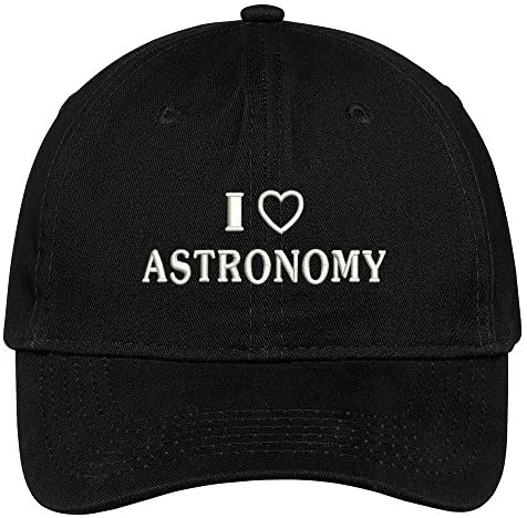 Trendy Apparel Shop I Love Astronomy Embroidered Soft Cotton Low Profile Dad Hat Baseball Cap