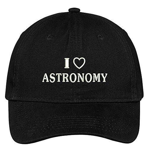 Trendy Apparel Shop I Love Astronomy Embroidered Soft Cotton Low Profile Dad Hat Baseball Cap