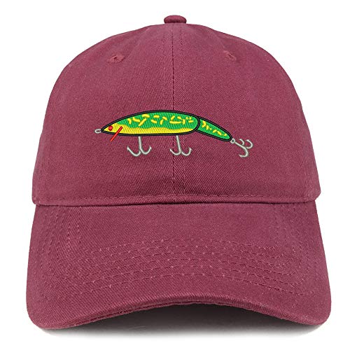 Trendy Apparel Shop Fishing Lure Embroidered Unstructured Cotton Dad Hat