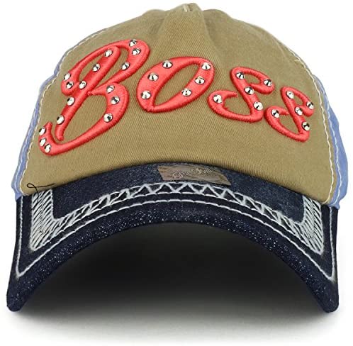 Trendy Apparel Shop Boss 3D Embroidered Stitch Multi Color Baseball Cap