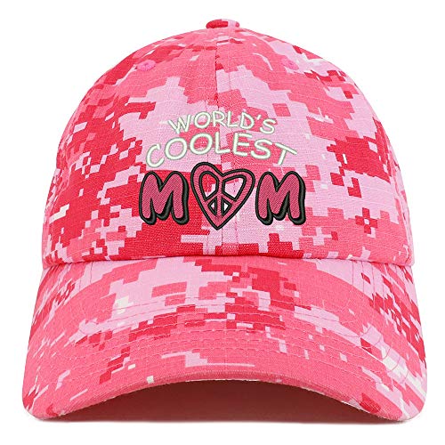 Trendy Apparel Shop World's Coolest Mom Soft Crown 100% Brushed Cotton Cap