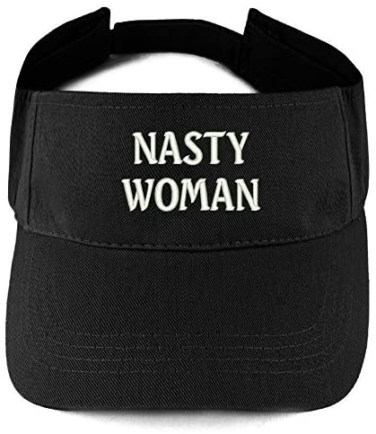 Trendy Apparel Shop Nasty Woman Embroidered 100% Cotton Adjustable Visor