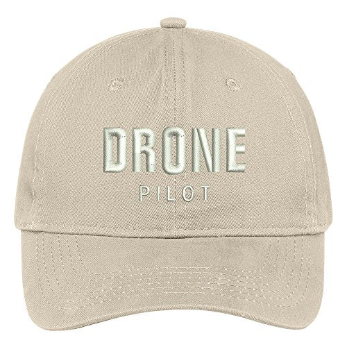 Trendy Apparel Shop Drone Pilot Large Font Embroidered Soft Crown 100% Brushed Cotton Cap