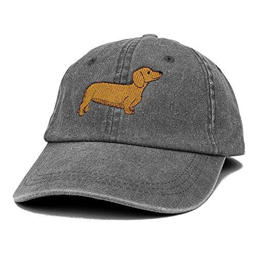 Trendy Apparel Shop Dachshund Embroidered Dog Theme Low Profile Dad Hat Cotton Cap