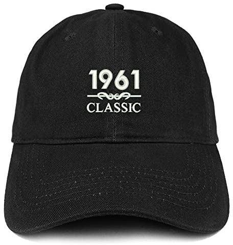 Trendy Apparel Shop Classic 1961 Embroidered Retro Soft Cotton Baseball Cap