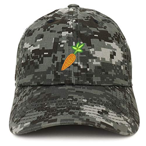Trendy Apparel Shop Carrot Embroidered Soft Crown 100% Brushed Cotton Cap