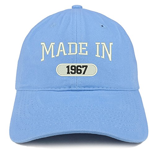 Trendy Apparel Shop Made in 1967 Embroidered 54th Birthday Brushed Cotton Cap