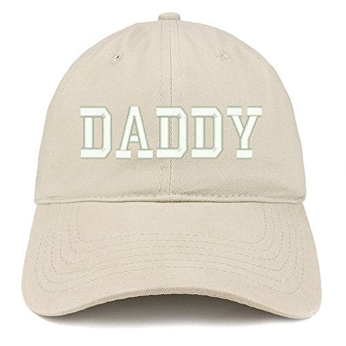 Trendy Apparel Shop Daddy Collegiate Font Embroidered Brushed Cotton Cap