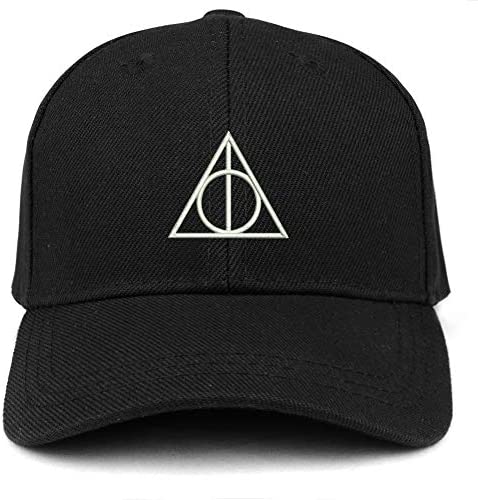 Trendy Apparel Shop Deathly Hallows Magic Logo Embroidered Youth Size Kids Structured Baseball Cap