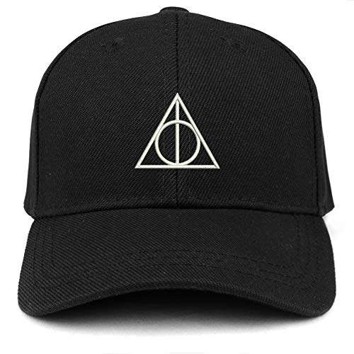 Trendy Apparel Shop Deathly Hallows Magic Logo Embroidered Youth Size Kids Structured Baseball Cap