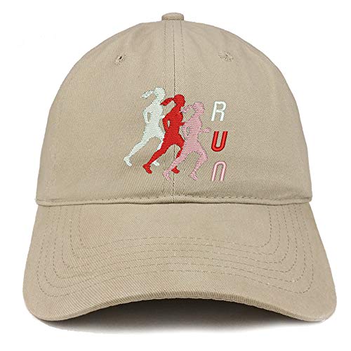 Trendy Apparel Shop Female Run Embroidered Soft Crown 100% Brushed Cotton Cap