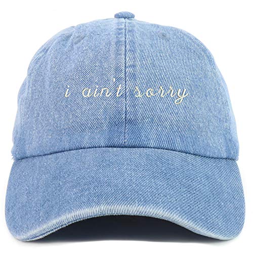 Trendy Apparel Shop Youth I Ain't Sorry Adjustable Soft Crown Baseball Cap