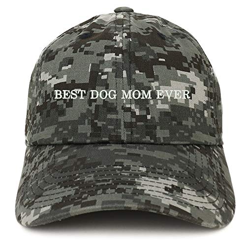Trendy Apparel Shop Best Dog Mom Ever Embroidered Brushed Cotton Cap
