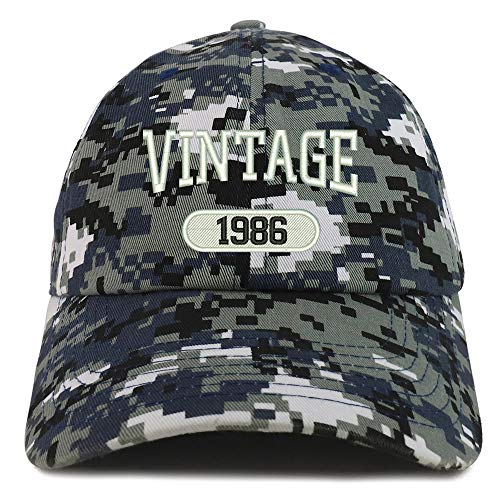 Trendy Apparel Shop 35th Birthday Vintage 1986 Soft Crown Brushed Cotton Cap