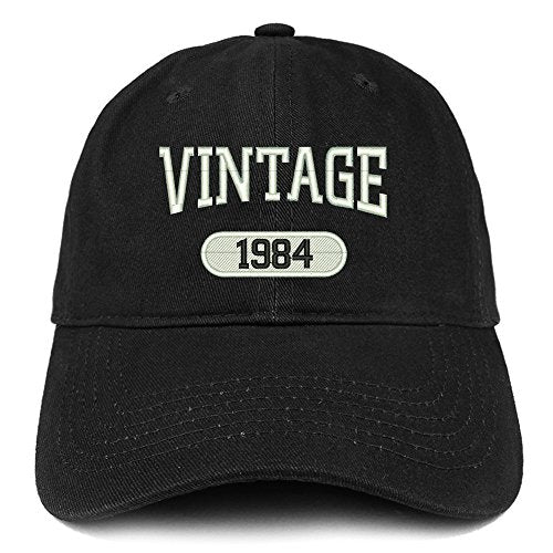Trendy Apparel Shop Vintage 1984 Embroidered 37th Birthday Relaxed Fitting Cotton Cap