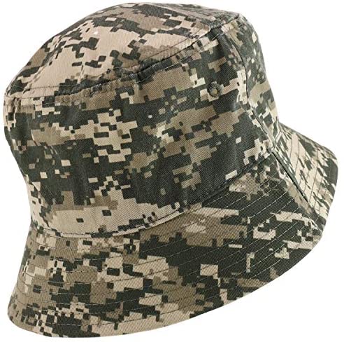 Trendy Apparel Shop US American Flag Embroidered Cotton Bucket Hat
