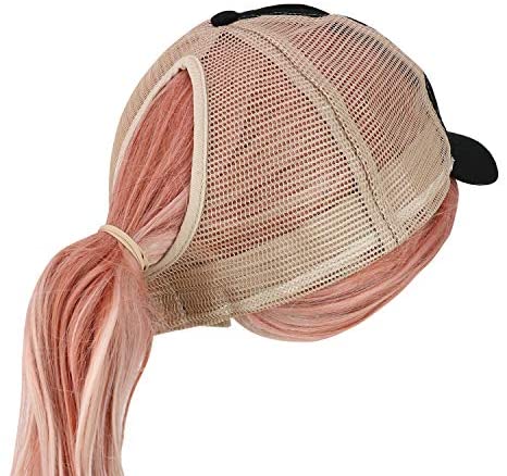 Trendy Apparel Shop Kid's Youth Unstructured Mesh Back Ponytail Baseball Cap