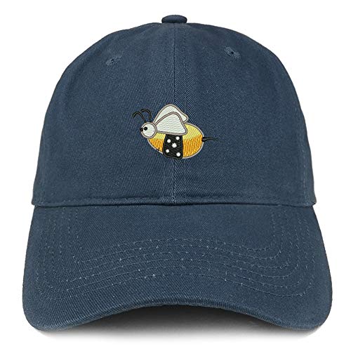 Trendy Apparel Shop Queen Bee Logo Embroidered Soft Crown 100% Brushed Cotton Cap