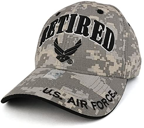 Trendy Apparel Shop US Air Force Retired Embroidered Officially Licensed Military Ripstop Cap