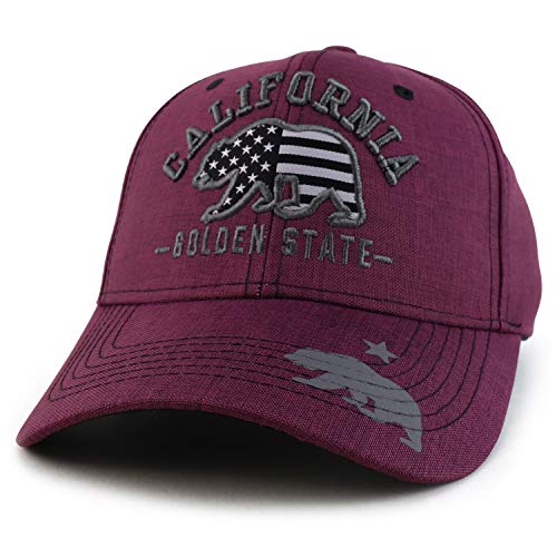 Trendy Apparel Shop California Golden State Bear 3D Embroidered Baseball Cap