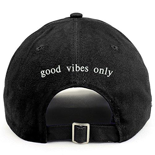 Trendy Apparel Shop Good Vibes only (Back) Embroidered 100% Cotton Dad Hat