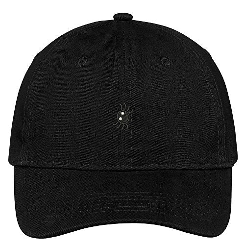 Trendy Apparel Shop Mini Spider Embroidered Halloween Themed Cotton Baseball Cap