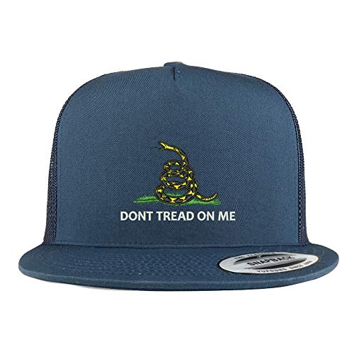 Trendy Apparel Shop Don't Tread on Me Embroidered 5 Panel Flatbill Mesh Cap