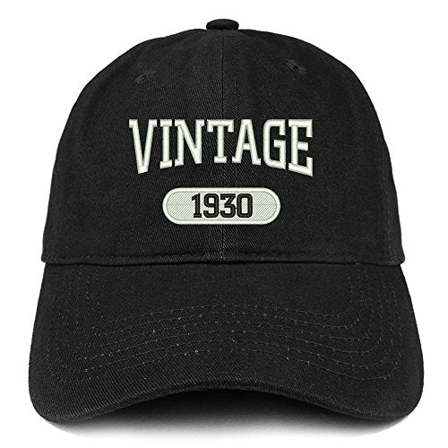 Trendy Apparel Shop Vintage 1930 Embroidered 91st Birthday Relaxed Fitting Cotton Cap