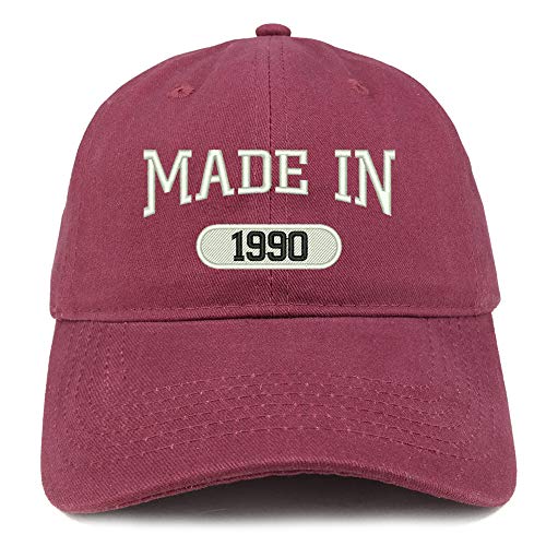Trendy Apparel Shop Made in 1990 Embroidered 31st Birthday Brushed Cotton Cap