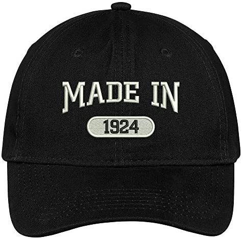 Trendy Apparel Shop 95th Birthday - Made in 1924 Embroidered Low Profile Cotton Baseball Cap