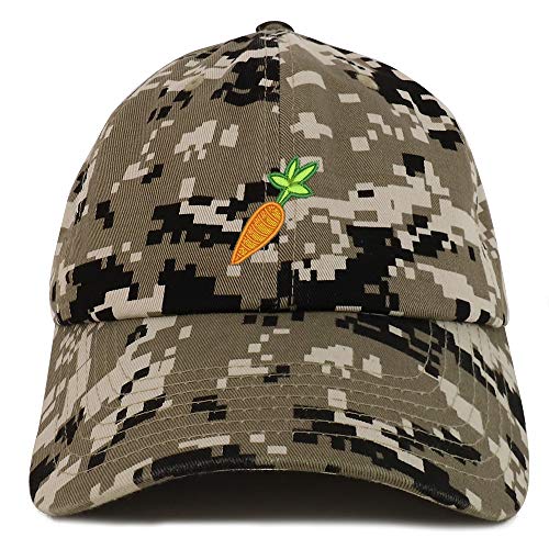Trendy Apparel Shop Carrot Embroidered Soft Crown 100% Brushed Cotton Cap