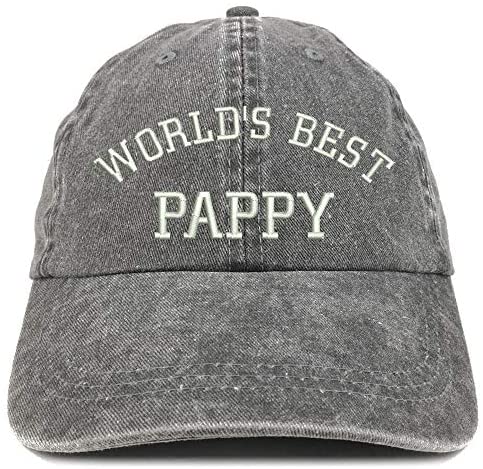 Trendy Apparel Shop World's Best Pappy Embroidered Washed Cotton Adjustable Cap